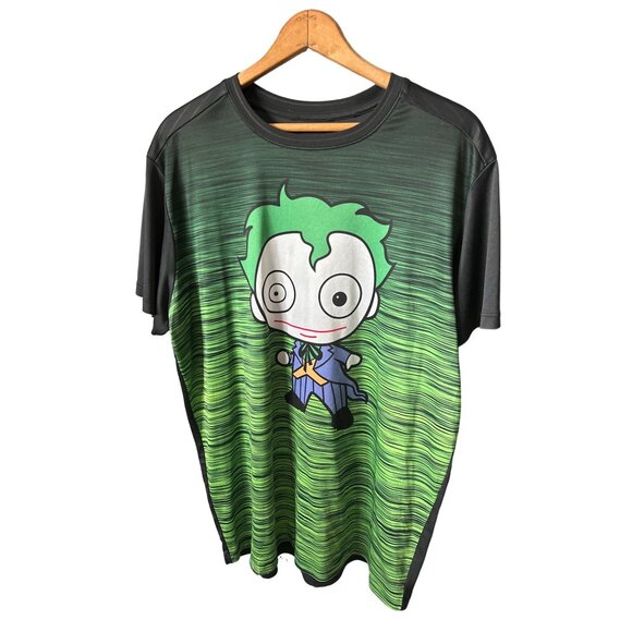 BATMAN CHIBI JOKER 2016 Tee BLACK GREENDC COMICS COLLECTIBLE Size Large - Picture 1 of 4